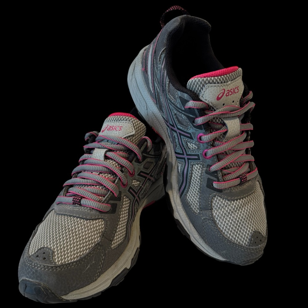 ASICS Gel-Venture 6 Pink Gray Trail Running Athletic Shoe Women's Size 7